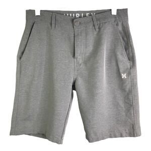 Hurley Walk Shorts Mens Size 30 Heather Gray Flat Front Pockets Stretch